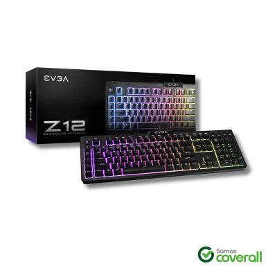 Teclado Gaming Evga Z12 Rgb Retroiluminado Membrana Multimedia 104 Teclas Usb