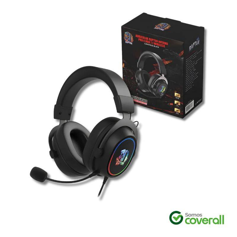 Auricular Con Microfono Gaming Raptor Inferno Pro Rgb 7.1 115Db Usb 2M