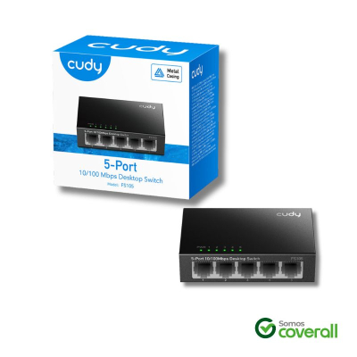 Switch Cudy Fs105 10/100Mbps 5 Puertos Escritorio Pared