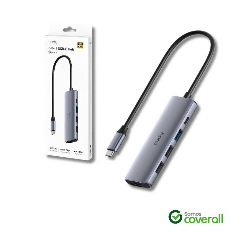 Hub Cudy Uh405 2 Usb 2.0 Usb 3.2 Usb C Pd Hdmi Usb C 25Cm
