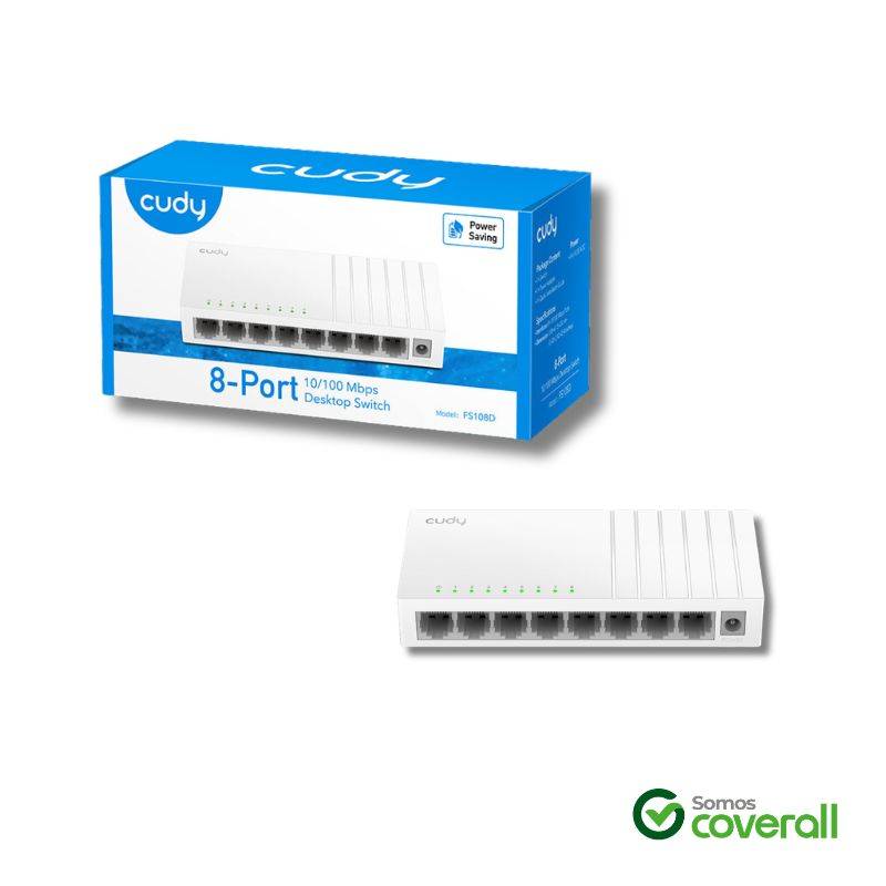 Switch Cudy Fs108D 10/100Mbps 8 Puertos Escritorio Pared