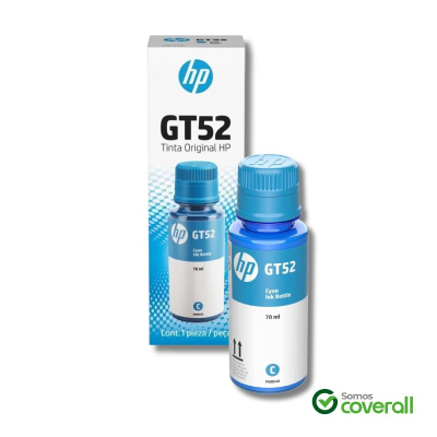 Botella Tinta Hp Deskjet Inktank Smart Tank Gt52 Cian 70Ml