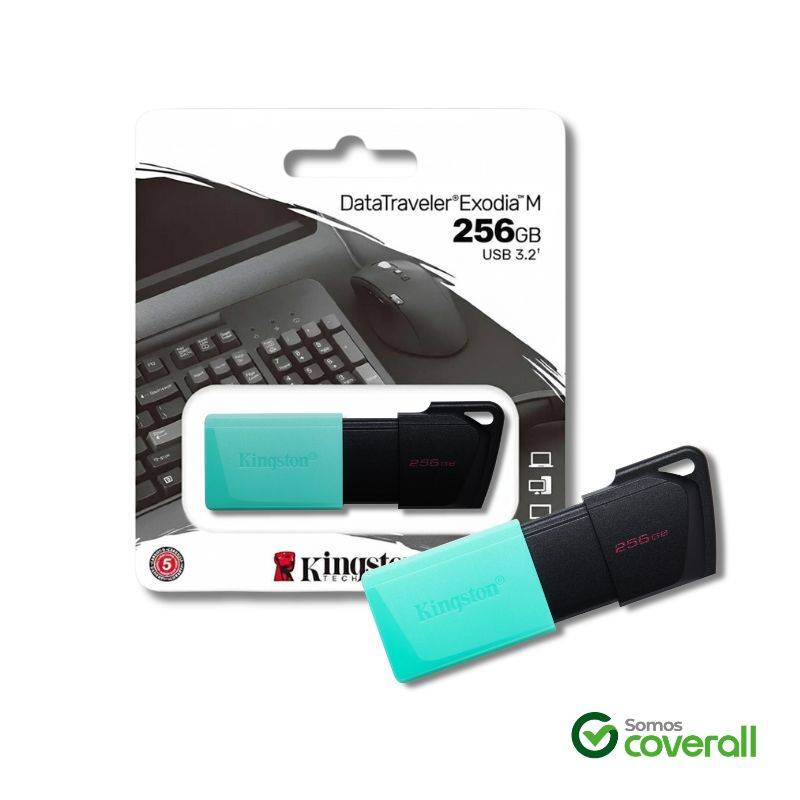 Pen Drive Kingston Datatraveler Exodia M 256Gb Usb 3.2 Cian