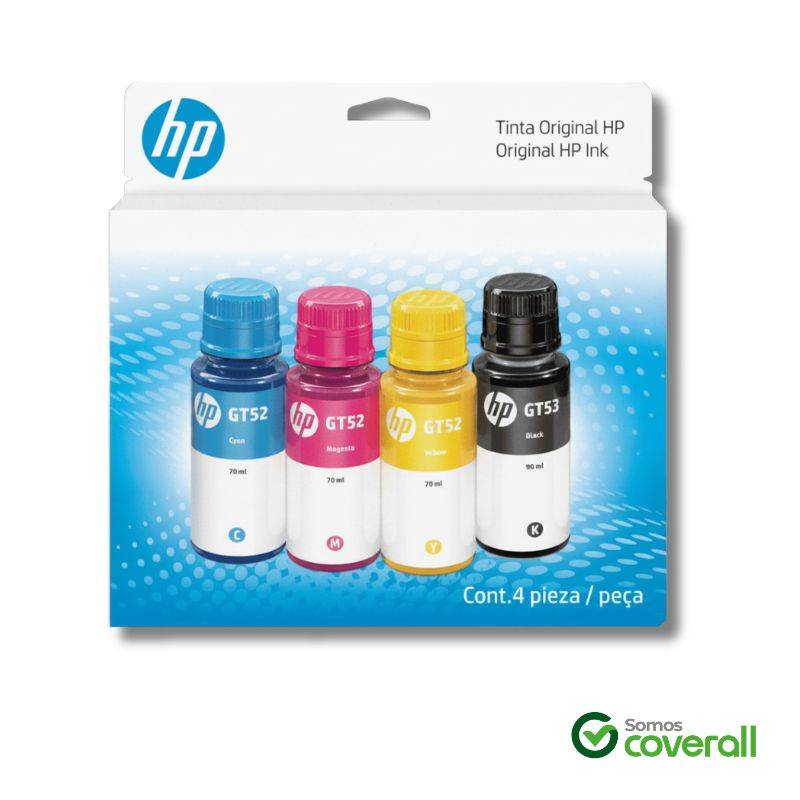 Pack Botella Tinta Hp Deskjet Inktank Smart Tank Gt52 Gt53 300Ml