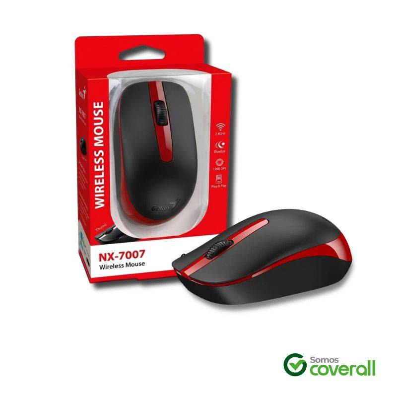 Mouse Genius Nx-7007 1200Dpi 10M 2.4Ghz Inalambrico Rojo