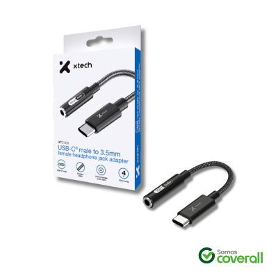 Adaptador De Audio Xtech Xtx-509 Usb C Jack 3.5Mm