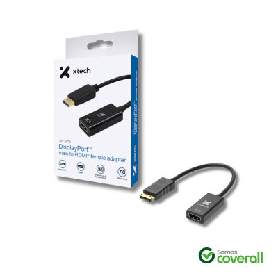 Adaptador De Video Xtech Xtc-378 Displayport Hdmi 4K