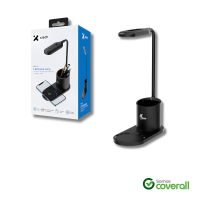 Lampara Escritorio Led Xtech Xta-701 Tactil Portalapices Carga Inalambrica 15W Usb C