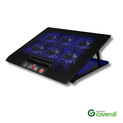 Base Soporte Notebook Xtech Xta-161 6 Cooler Led 70Mm 2 Puertos Usb Ajustable