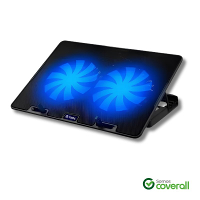 Base Soporte Notebook Teros Te-7020N 2 Cooler Led 125Mm 2 Puertos Usb Ajustable
