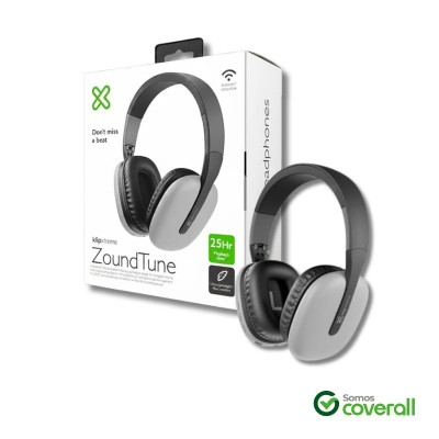 Auricular Con Microfono Bluetooth Klipxtreme Zoundtune Kwh-010Gr Plegable Volumen 113Db 3.5Mm Usb C 10M Bt 5.2 Gris