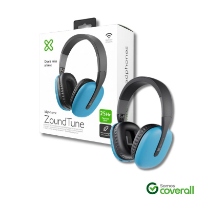 Auricular Con Microfono Bluetooth Klipxtreme Zoundtune Kwh-010Bl Plegable Volumen 113Db 3.5Mm Usb C 10M Bt 5.2 Azul