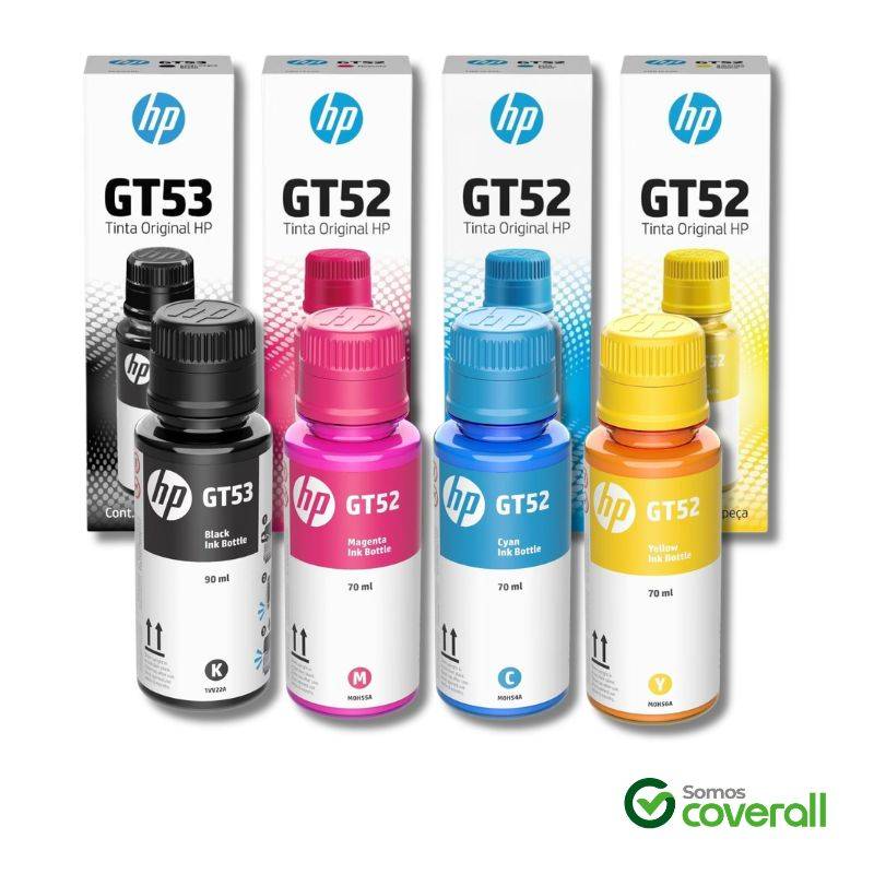 Combo Tinta Hp Deskjet Inktank Smart Tank Gt52 Gt53 300Ml