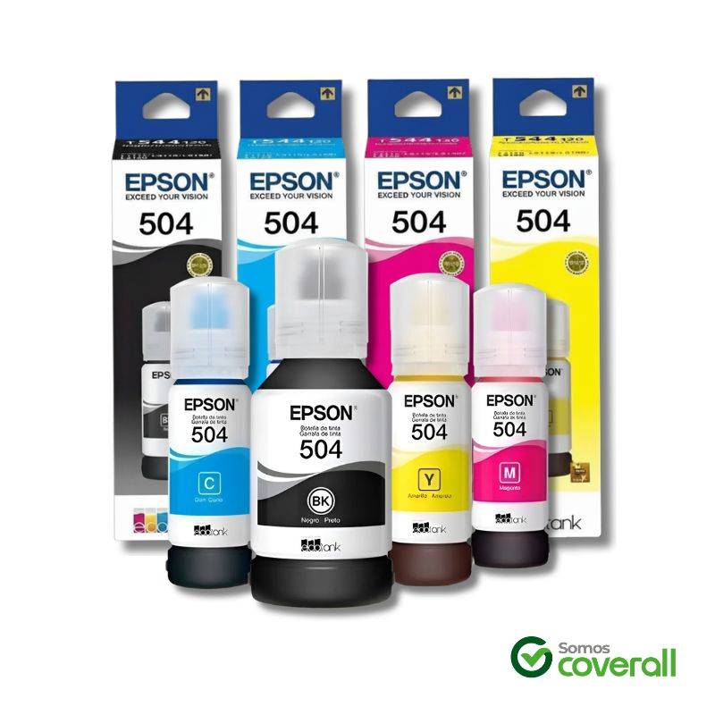 Combo Botella Tinta Epson Ecotank T504 337Ml