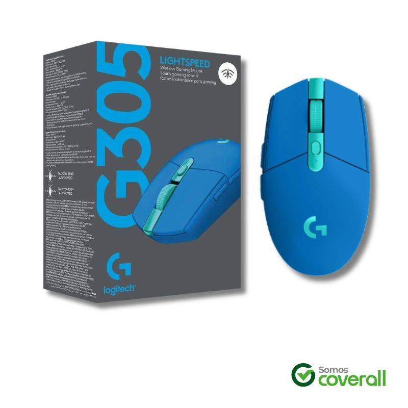 Mouse Gaming Logitech G305 12000Dpi Lightspeed 6 Botones 10M 2.4Ghz Inalambrico Azul