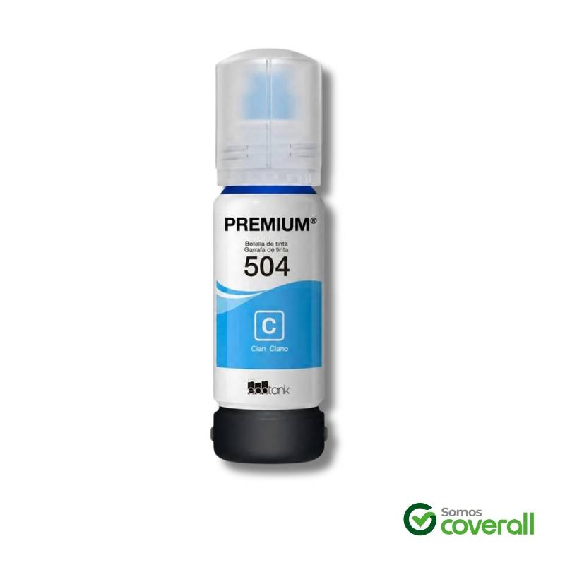 Botella Tinta Compatible Epson Ecotank 504 Cian 70Ml