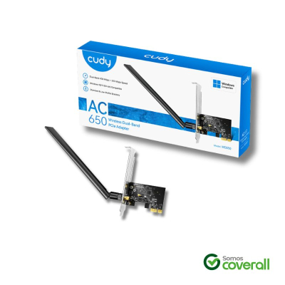 Placa Adaptador De Red Cudy We650 Ac650 Wifi 433Mbps 200Mbps Pcie
