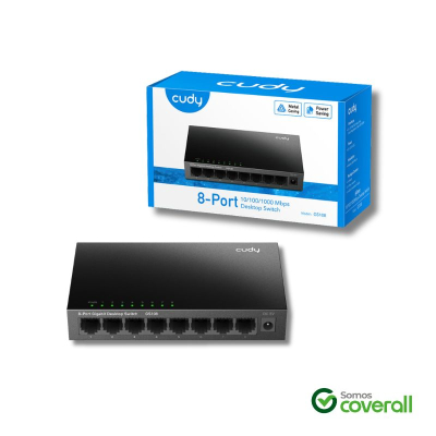 Switch Cudy Gs108 10/100/1000Mbps 8 Puertos Escritorio Pared