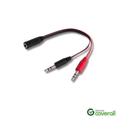 Adaptador De Audio Netmak Nm-C50 2 Plug 3.5Mm Jack 3.5Mm