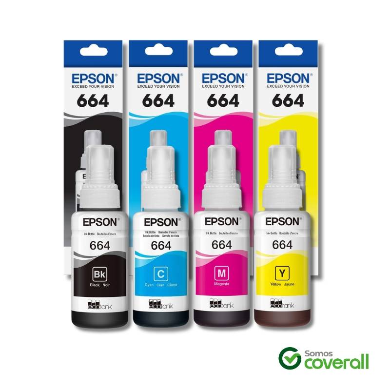 Combo Botella Tinta Epson Ecotank T664 280Ml