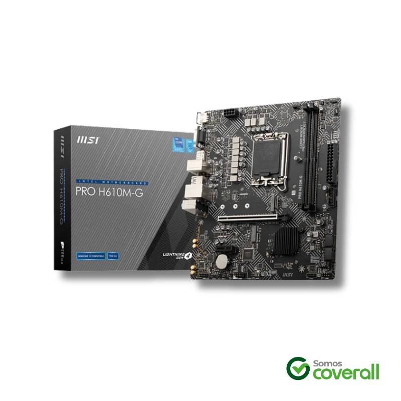 Mother Msi Pro H610M-G Ddr5 2 Dimms Vga Hdmi Dp 4 Sata Iii M2 Lga 1700