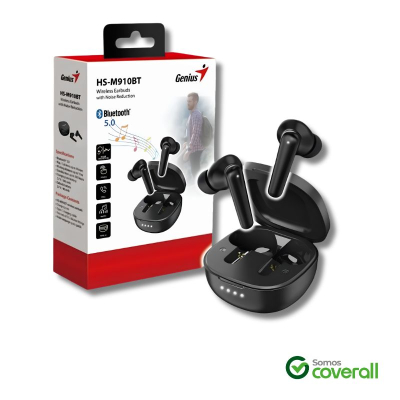 Auricular Microfono Bluetooth Genius Hs-M910Bt Touch Reduccion De Ruido Hifi Usb C 10M Bt 5.3 Negro