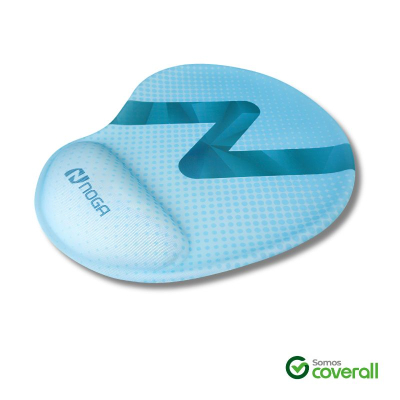 Mouse Pad Noga Mouse Pad 3D 225X200X2.5Mm Antideslizante Impermeable Gel Cian