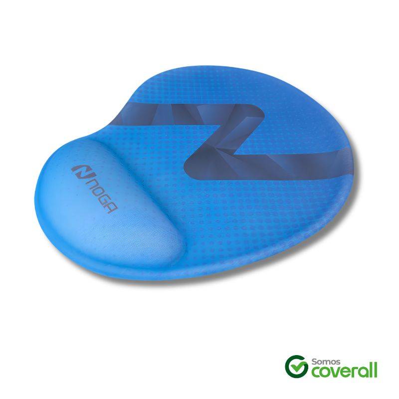 Mouse Pad Noga Mouse Pad 3D 225X200X2.5Mm Antideslizante Impermeable Gel Azul