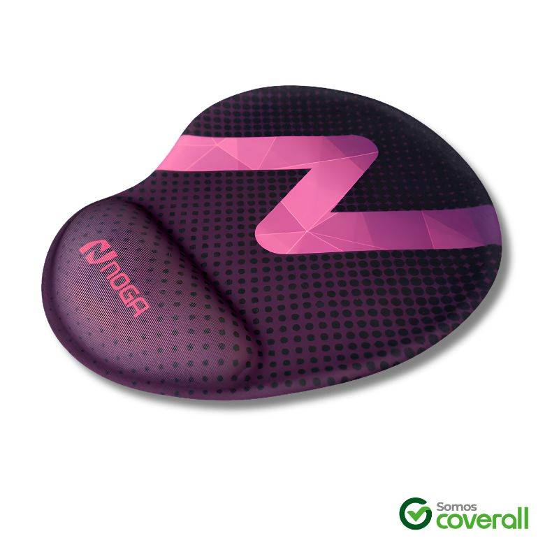 Mouse Pad Noga Mouse Pad 3D 225X200X2.5Mm Antideslizante Impermeable Gel Negro Violeta