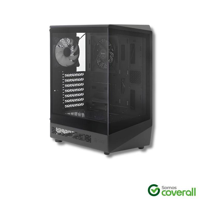 Gabinete Gaming Teros Te-1321G Vidrio Templado Filtro Antipolvo Usb 3.0 Usb 2.0 Usb C Hd Audio 3 Fan Rgb Mid Tower Atx M-Atx Itx Negro