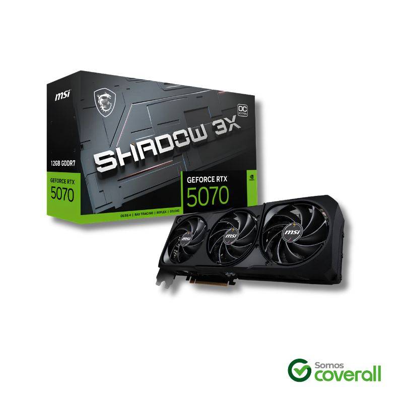 Placa De Video Msi Shadow 3X Geforce Rtx 5070 12Gb Gddr7 28Gbps 6144 Nucleos 2557Mhz 192 Bit 7680X4320 3 Dp 1 Hdmi 3 Fan
