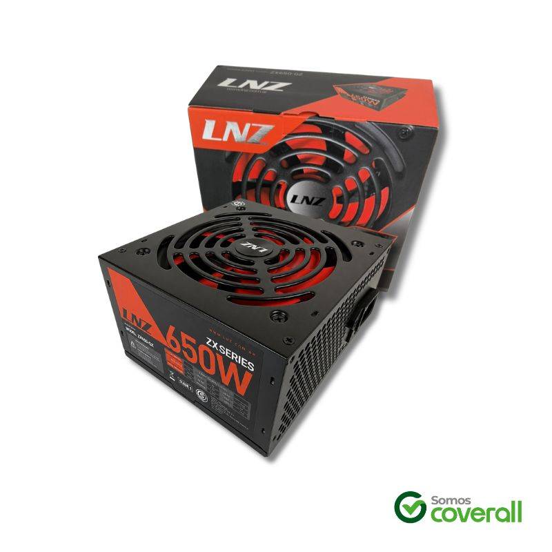 Fuente Para Pc Lnz Zxseries 650W Red Fan Pcie Atx