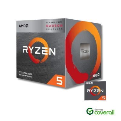 Procesador Amd Ryzen 5 3400G 4.2Ghz 6Mb 4 Nucleos 8 Hilos Generacion 2 Radeon Vega 11 Zen+ Socket Am4