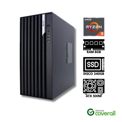 Pc Hogar Amd Ryzen 3 3200G A520M Ddr4 8Gb Ssd 240Gb 500W